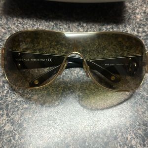 Versace Gold and Black Sunglasses
